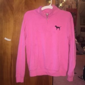 PINK Victoria Secrets half zip up pink